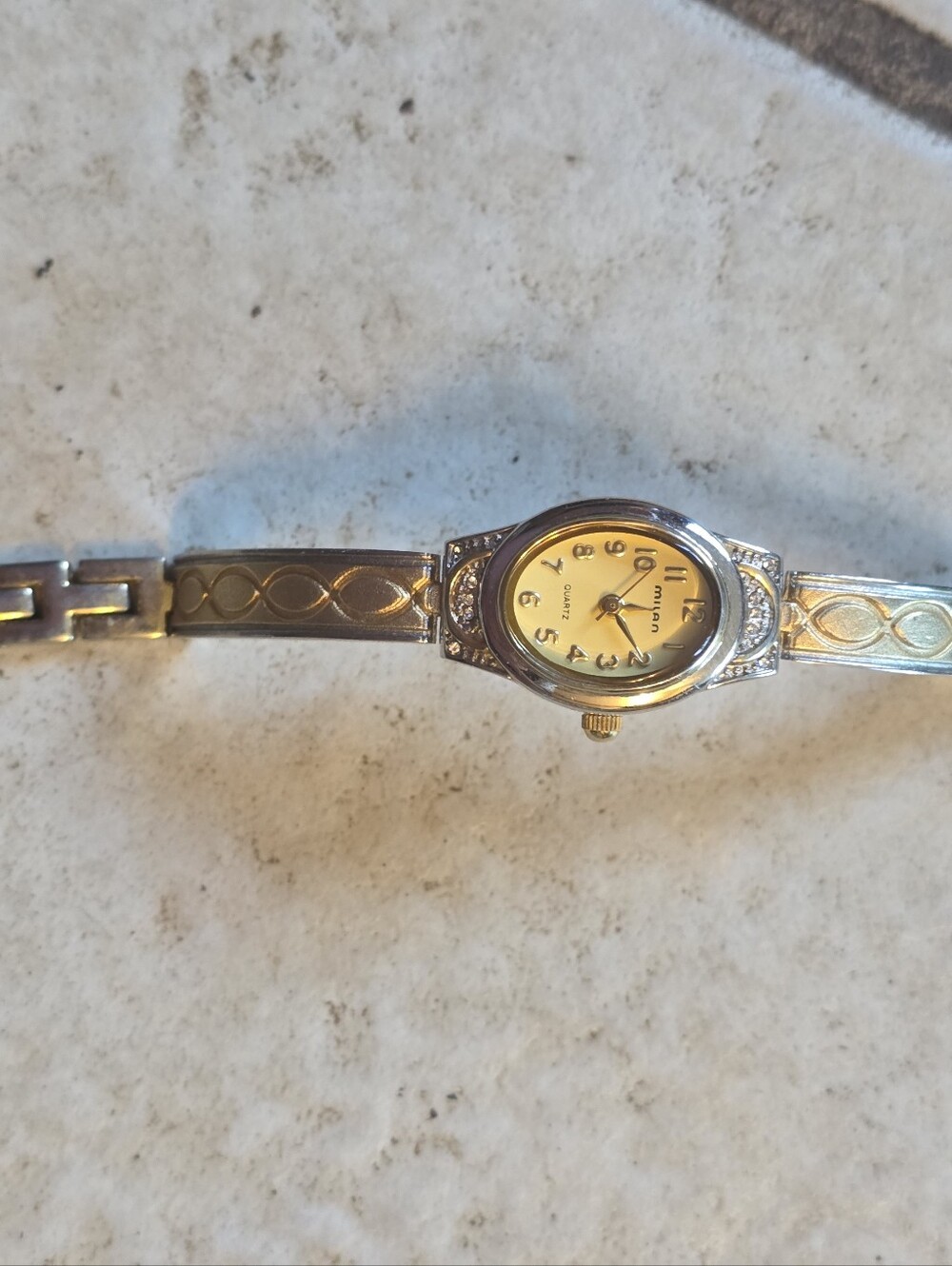 Ladies Milan Quartz Gold & Silver Two Tone Fashion Watch NEEDS BATTERY